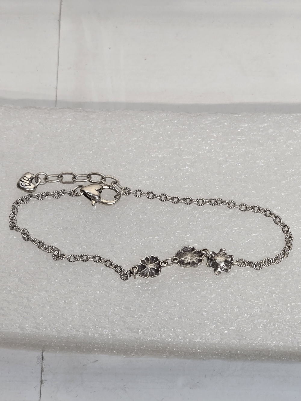Brighton Silver Floral Bracelet with Gold-Tone Centers - Picture 4 of 4